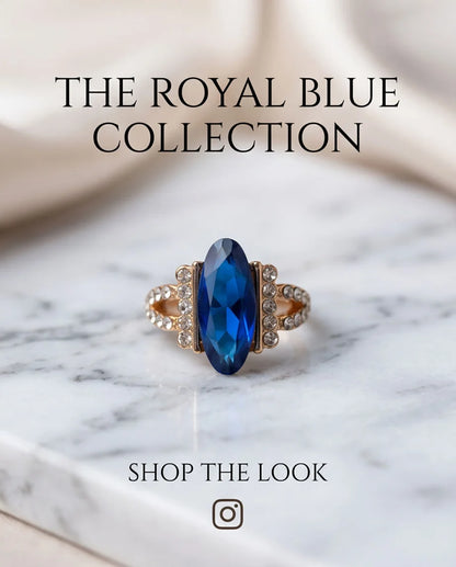 Gold Marquise Sapphire Vintage Ring