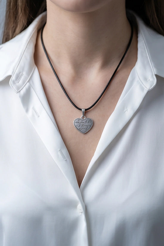 The Sweet Confession: Engraved Heart "I Love You" Pendant Necklace