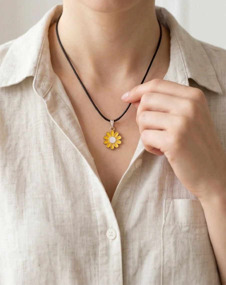 Golden Daisy Sunshine Necklace