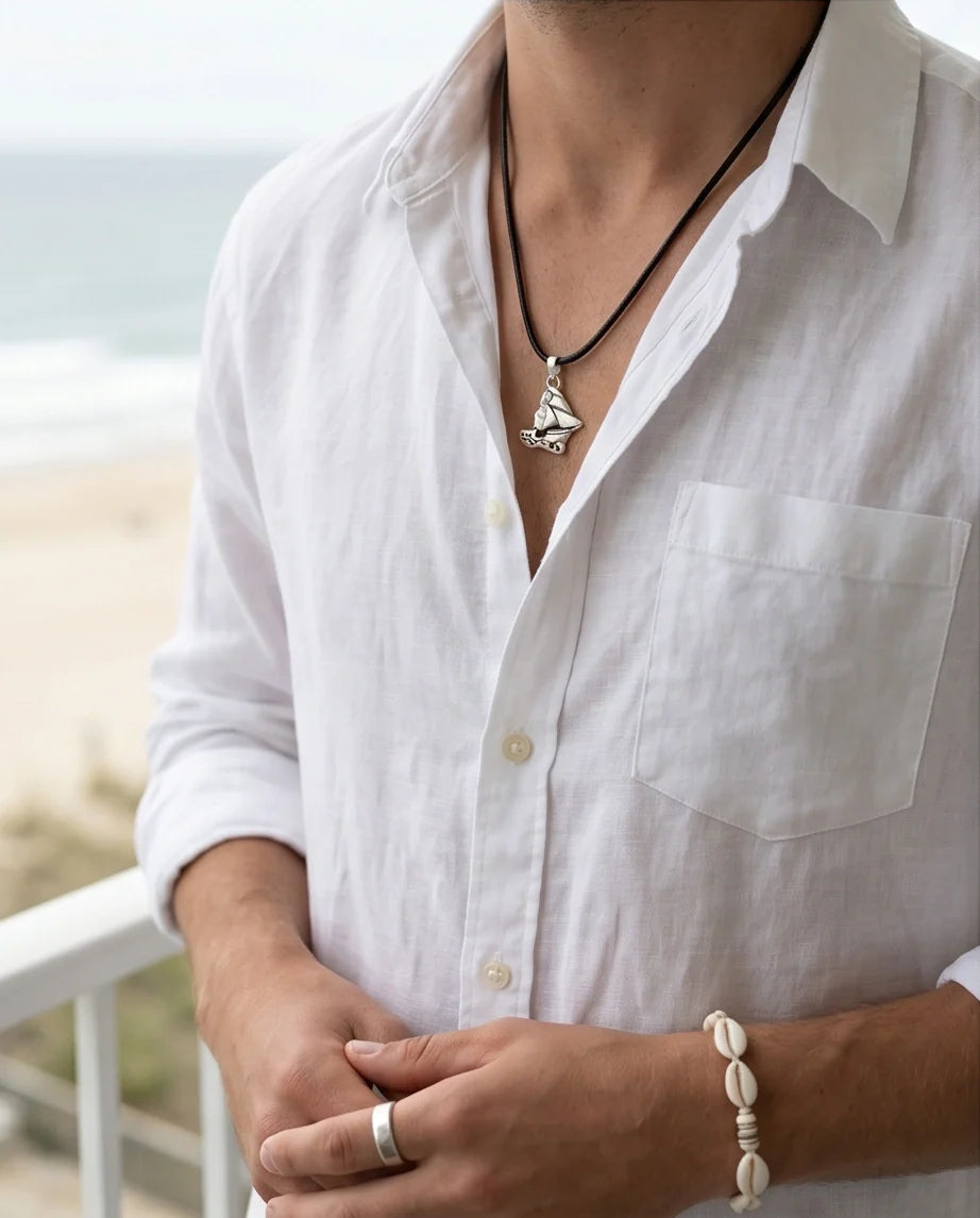 Silver Sailboat Pendant Necklace