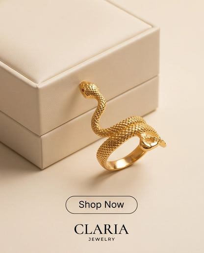 Gold Textured Serpent Wrap Ring