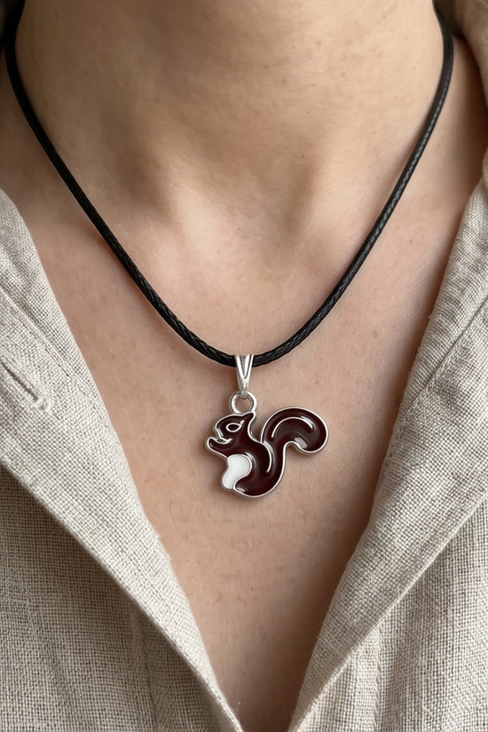 The Walnut Squirrel Pendant
