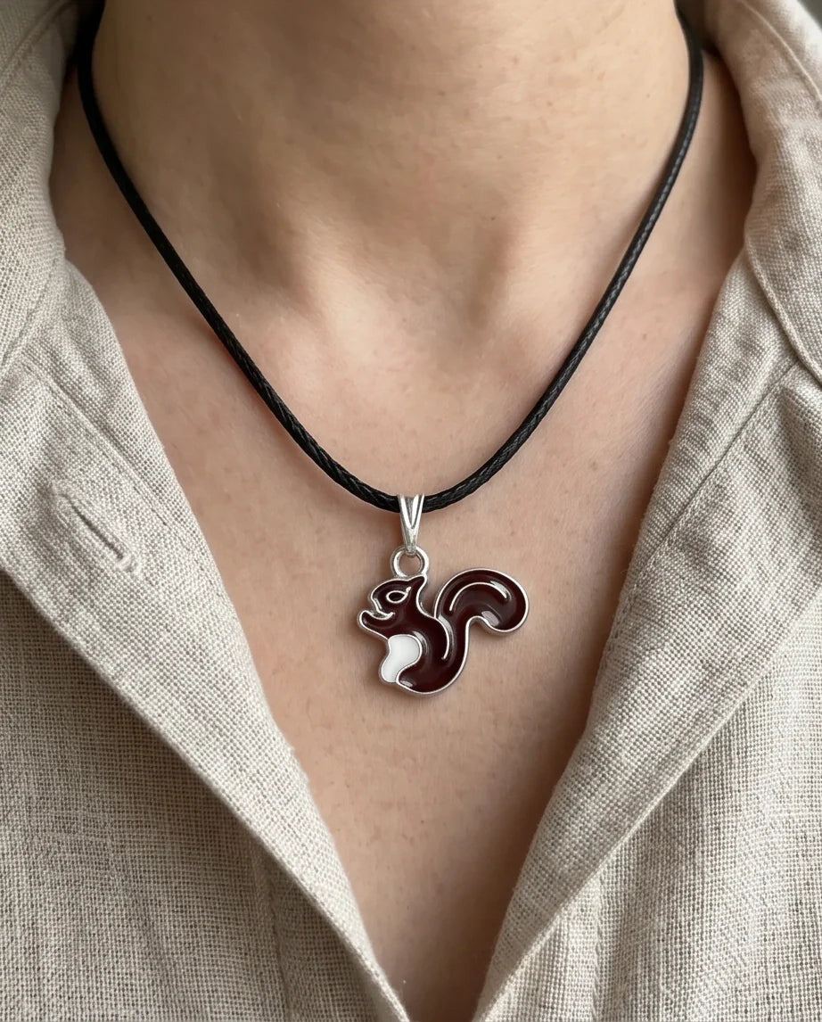The Walnut Squirrel Pendant