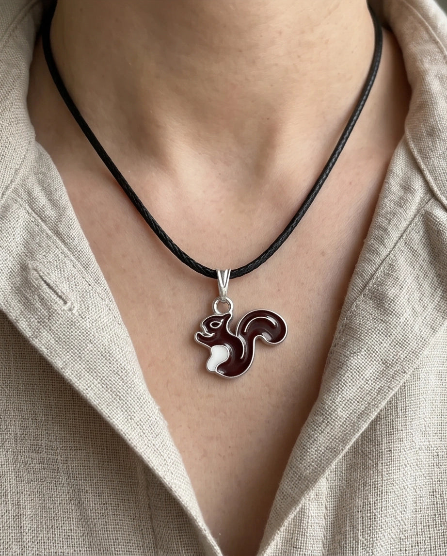 The Walnut Squirrel Pendant