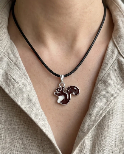 The Walnut Squirrel Pendant