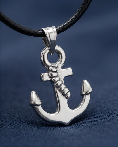 The Sailor’s Pride Polished Anchor Necklace