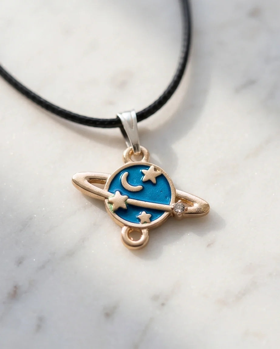 Celestial Galaxy Planet Pendant