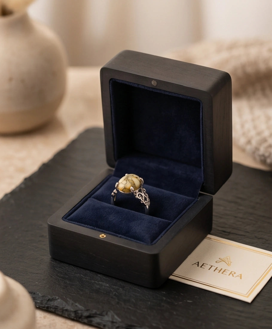 Vintage Filigree Wildstone Ring