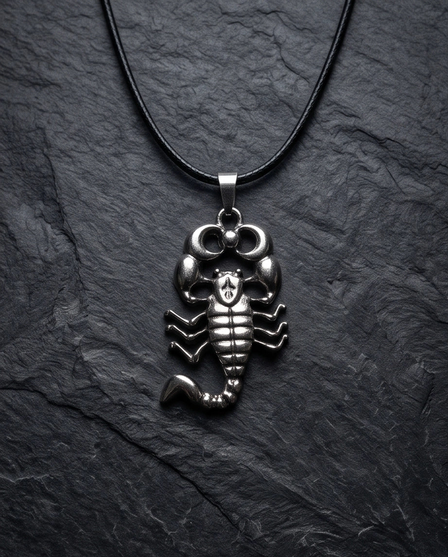 Metallic Scorpion Cord Necklace
