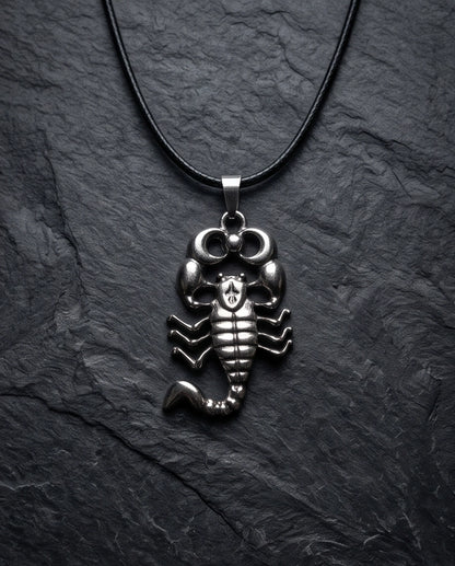 Metallic Scorpion Cord Necklace