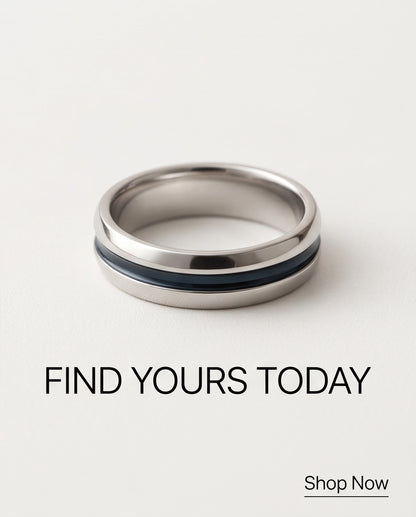 Dual-Tone Inlaid Channel Silver Band