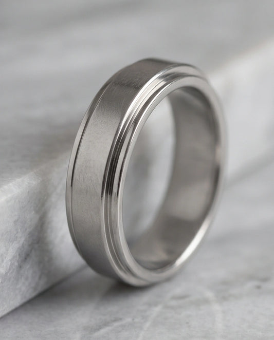 Classic Silver Matte Base Spinner Ring