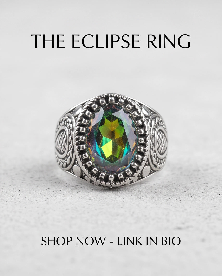 Prism Mystic Topaz Beaded Silver Ring