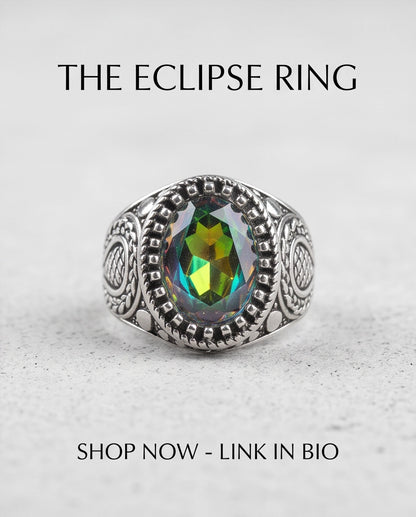 Prism Mystic Topaz Beaded Silver Ring