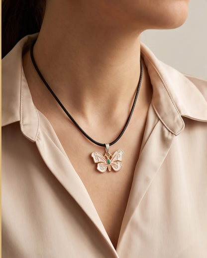 Enchanted Butterfly Gemstone Pendant