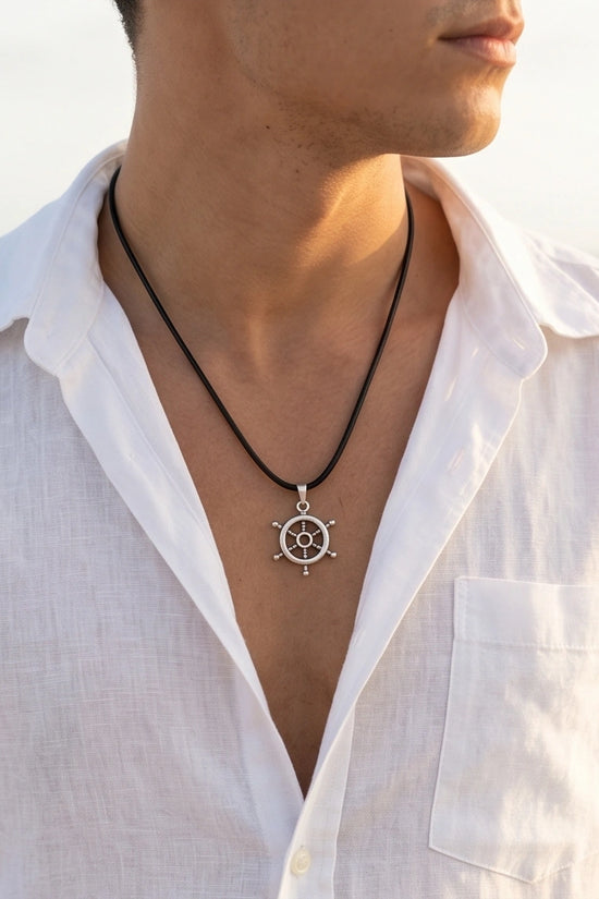 The Captain's Helm Wheel Necklace