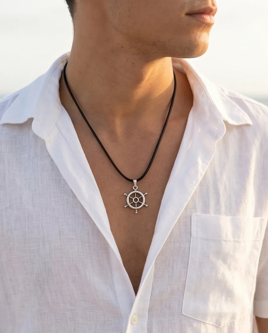 The Captain's Helm Wheel Necklace