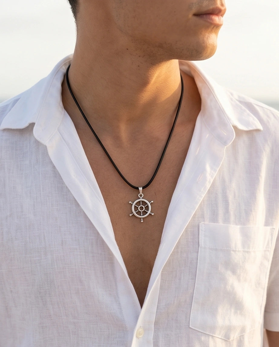 The Captain's Helm Wheel Necklace