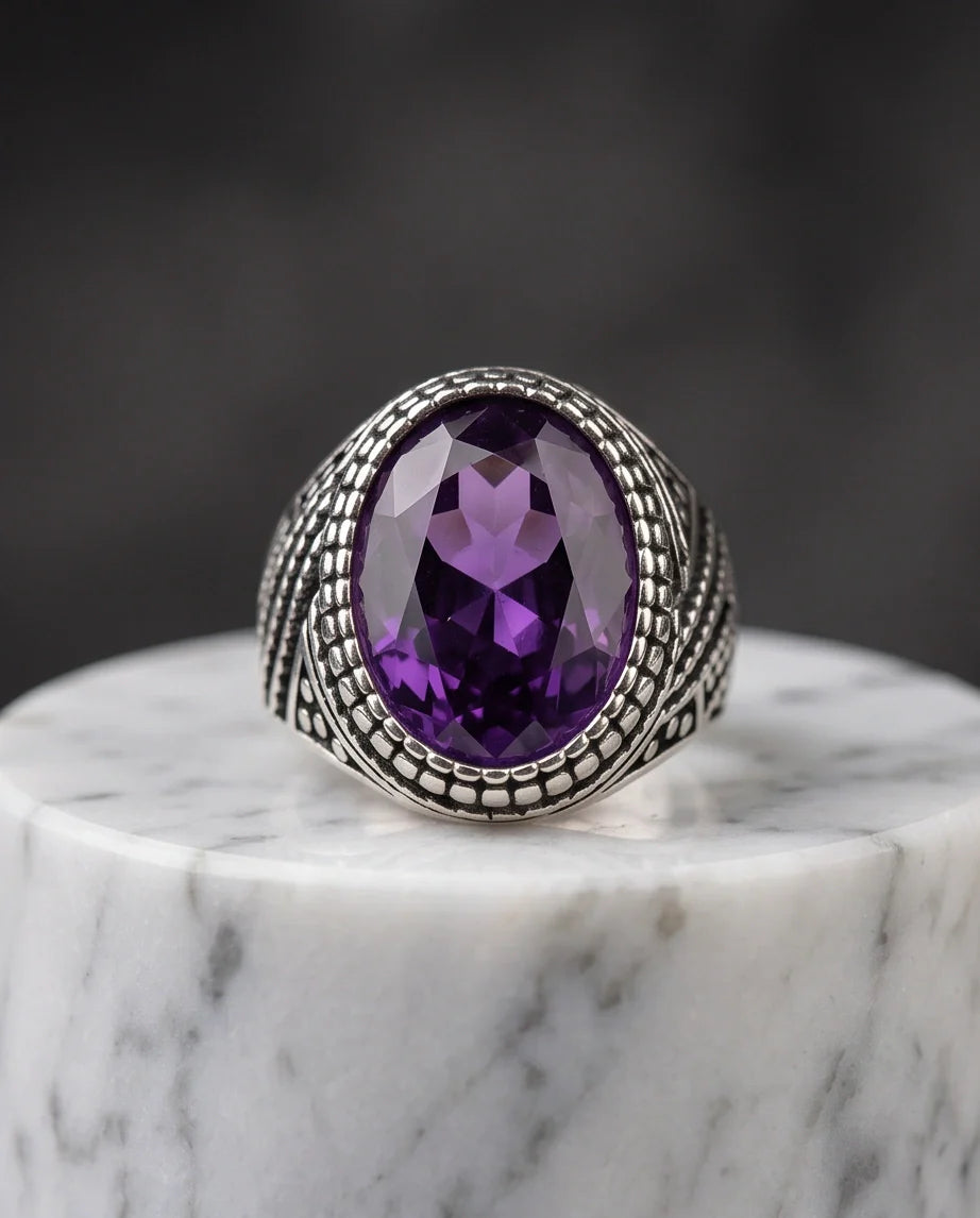 Imperial Amethyst Sovereign Signet Ring