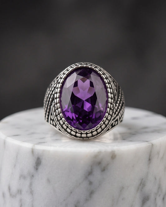 Imperial Amethyst Sovereign Signet Ring
