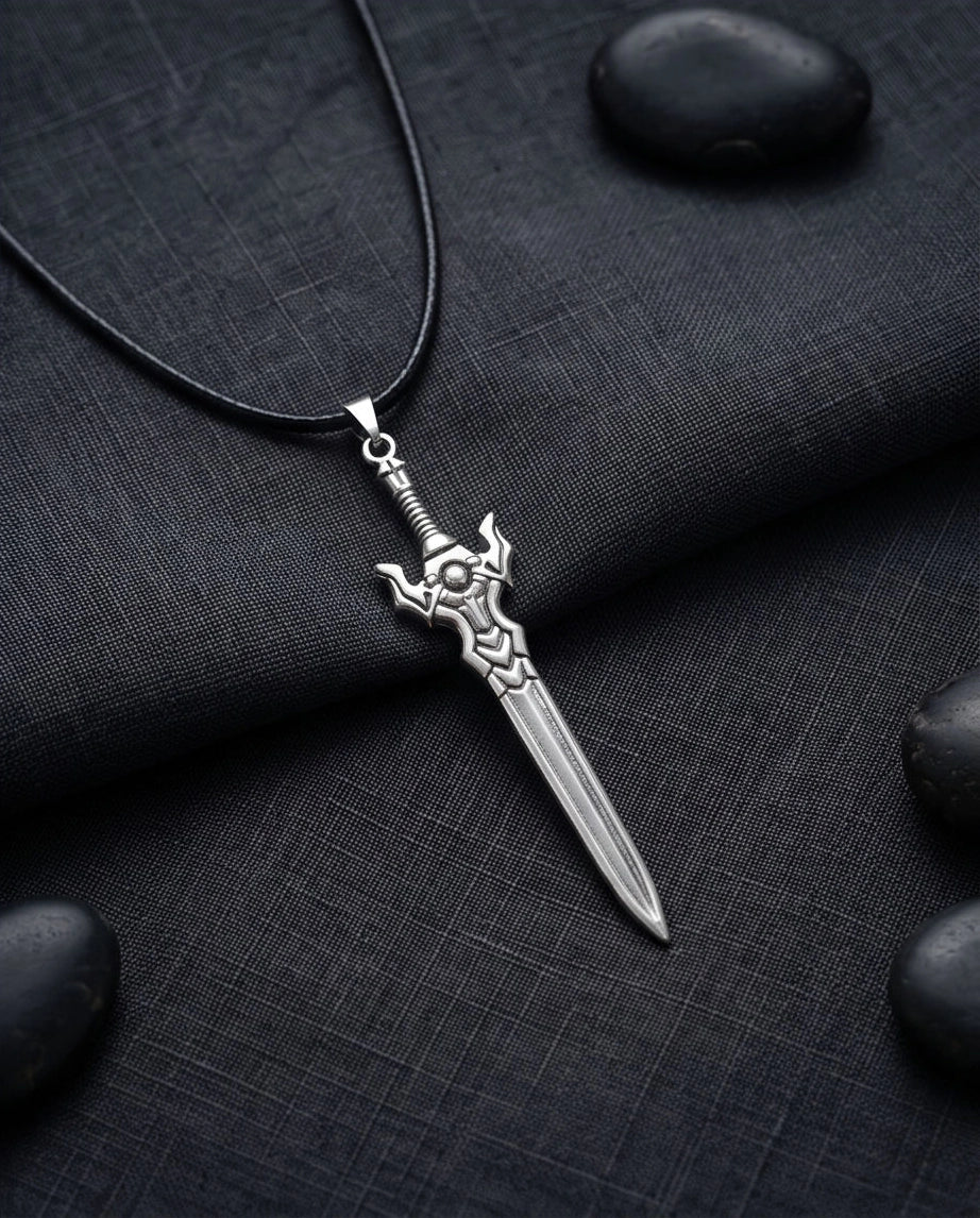 Fantasy Broadsword Pendant Necklace