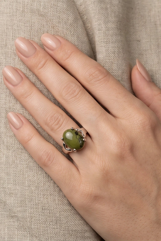 Olive Serpentine Butterfly Ring