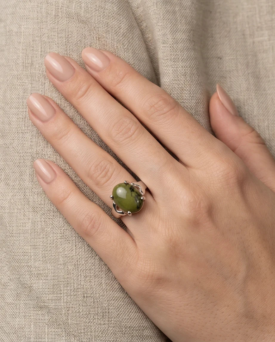 Olive Serpentine Butterfly Ring