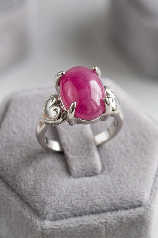 Magenta Majesty Sculpted Statement Ring