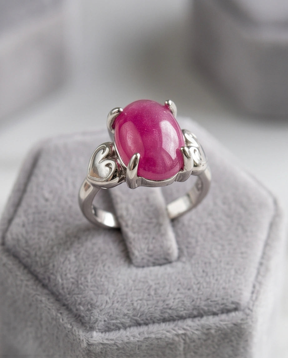 Magenta Majesty Sculpted Statement Ring