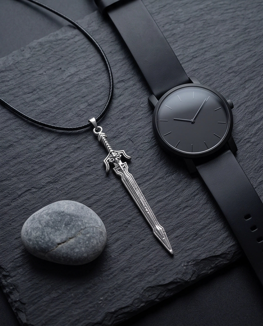 Silver Mythic Broadsword Pendant