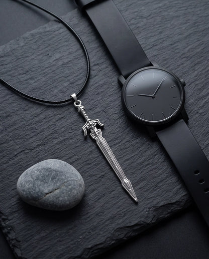 Silver Mythic Broadsword Pendant