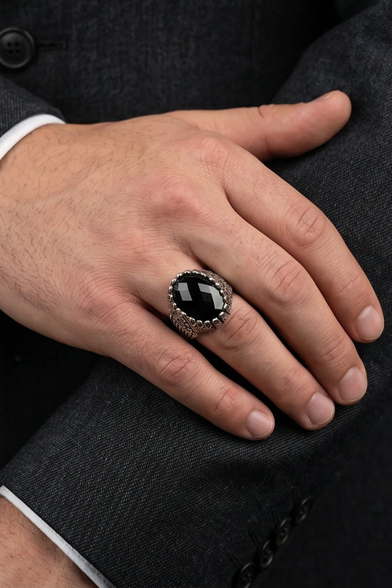 Imperial Onyx Fortress Signet Ring