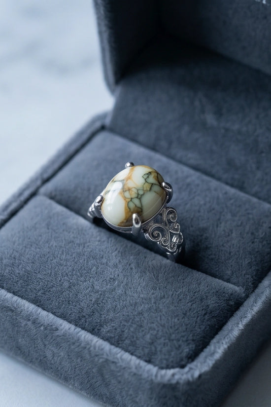 Vintage Filigree Wildstone Ring