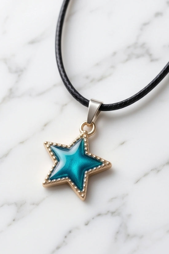 Teal Shimmer Star Pendant