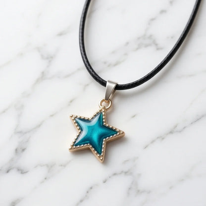 Teal Shimmer Star Pendant