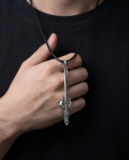 Futuristic Sci-Fi Spear Pendant Necklace
