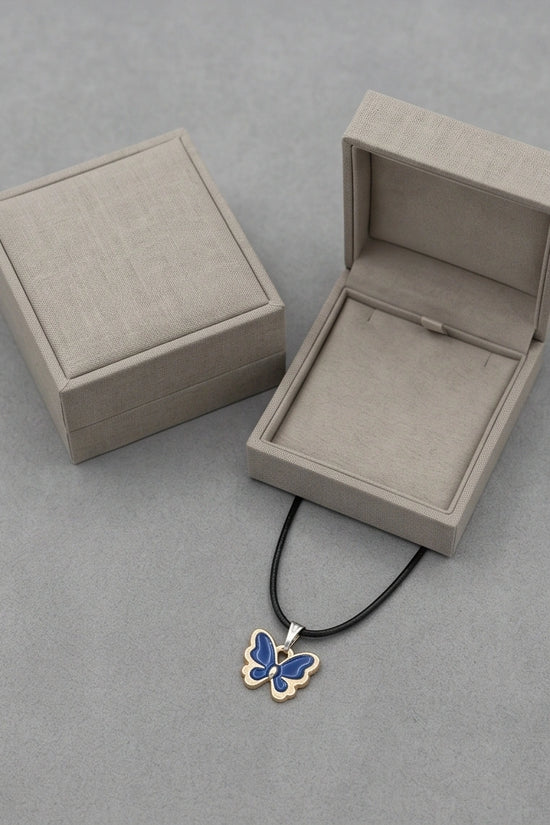 Midnight Blue Butterfly Pendant