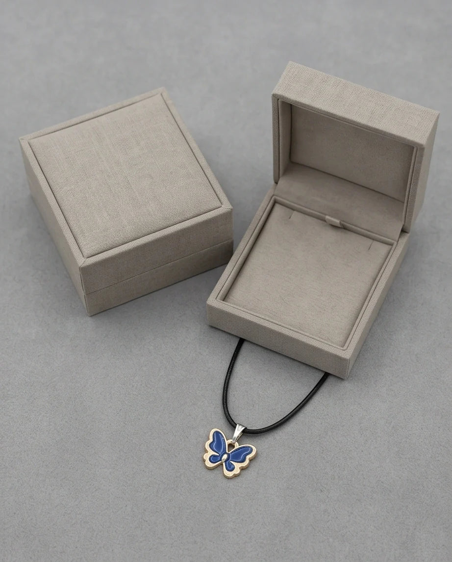 Midnight Blue Butterfly Pendant