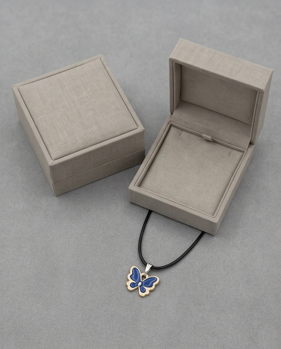 Midnight Blue Butterfly Pendant