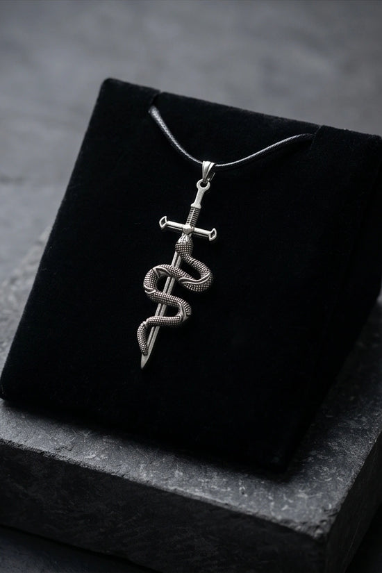 The Jormungandr Serpent Sword Necklace