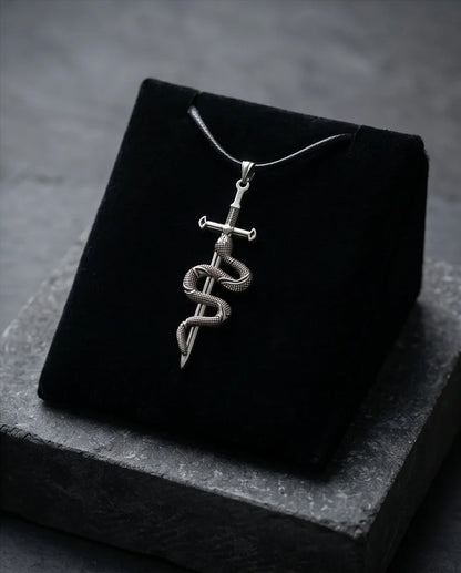 The Jormungandr Serpent Sword Necklace