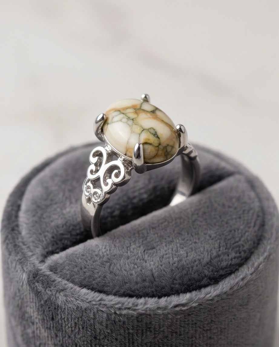 Vintage Filigree Wildstone Ring