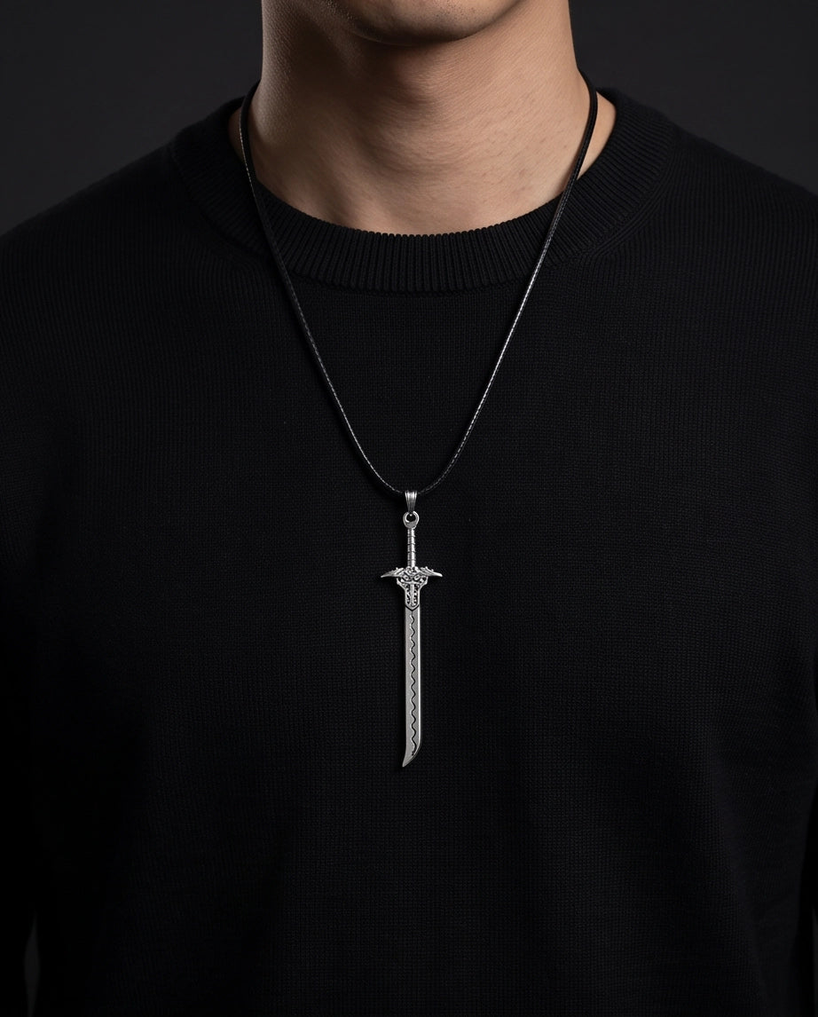 Vintage Katana Sword Pendant Necklace