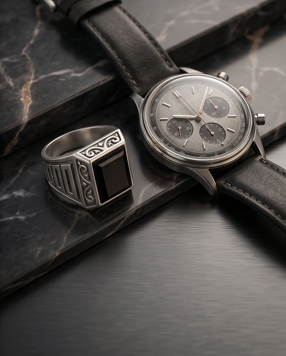 Imperial Onyx Horizon Signet Ring