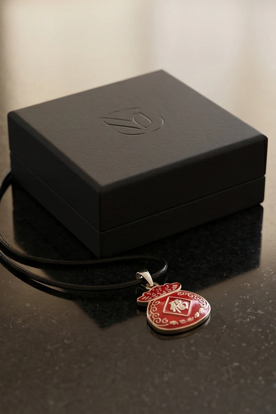Traditional Red "Fu" Lucky Money Bag Pendant Necklace