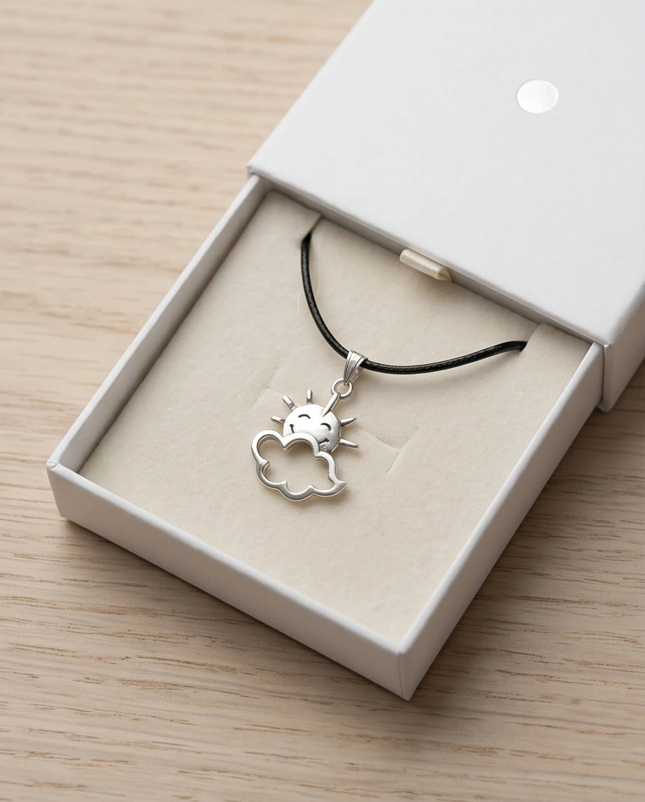 The Happy Sol Sun & Cloud Necklace