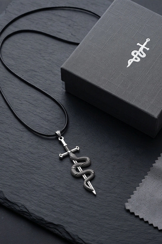 The Jormungandr Serpent Sword Necklace