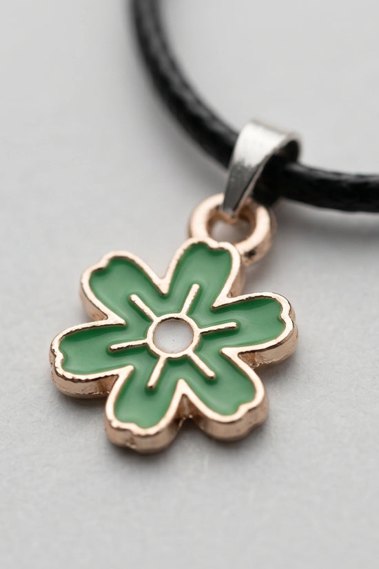 Gold and Green Honeybee Pendant Necklace