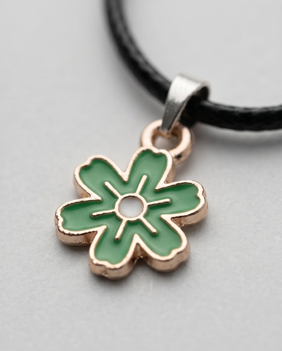 Gold and Green Honeybee Pendant Necklace