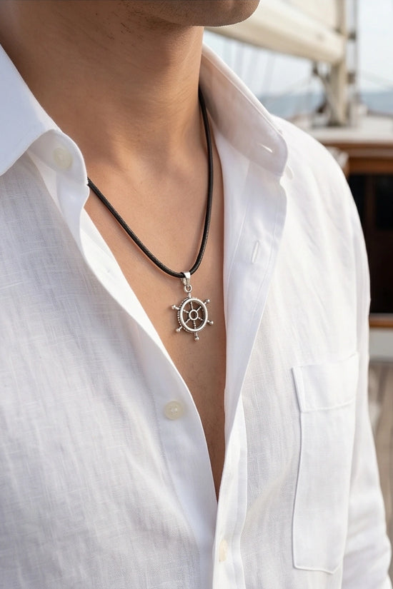 The Captain's Helm Wheel Necklace